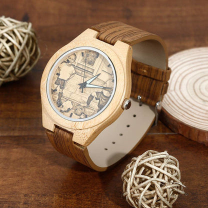 Orologio in bambù con foto