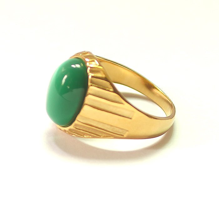 Anello opale verde da uomo