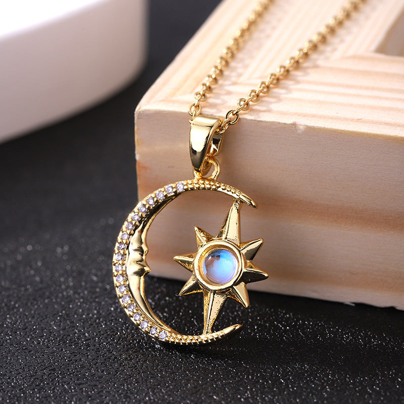 Collana stella luna ornamento
