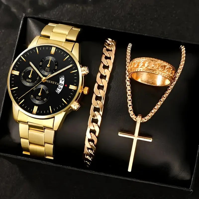 Orologio da uomo cinturino acciaio incrociato