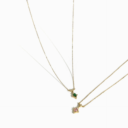 Collana pesce con cristalli