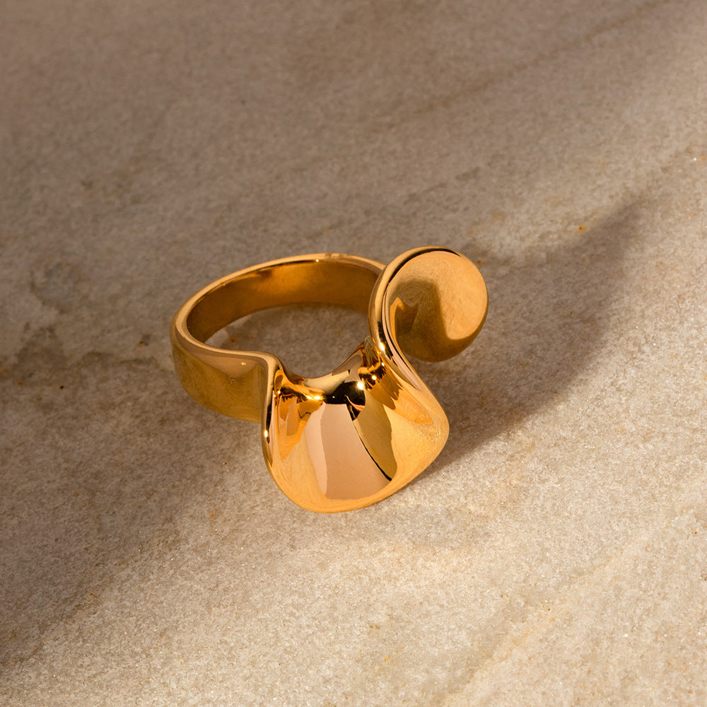 Anello fiore dorato