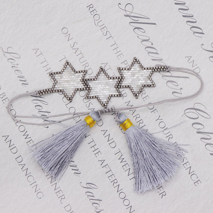 Bracciale bohemien esagonale nappa