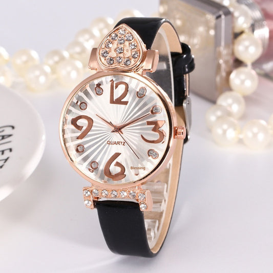 Orologio cuore strass numeri grandi