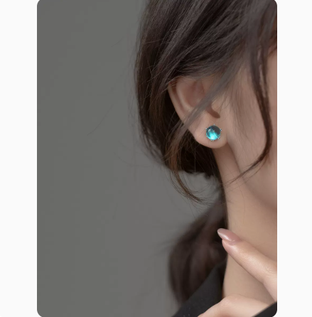 Orecchini sfera blu