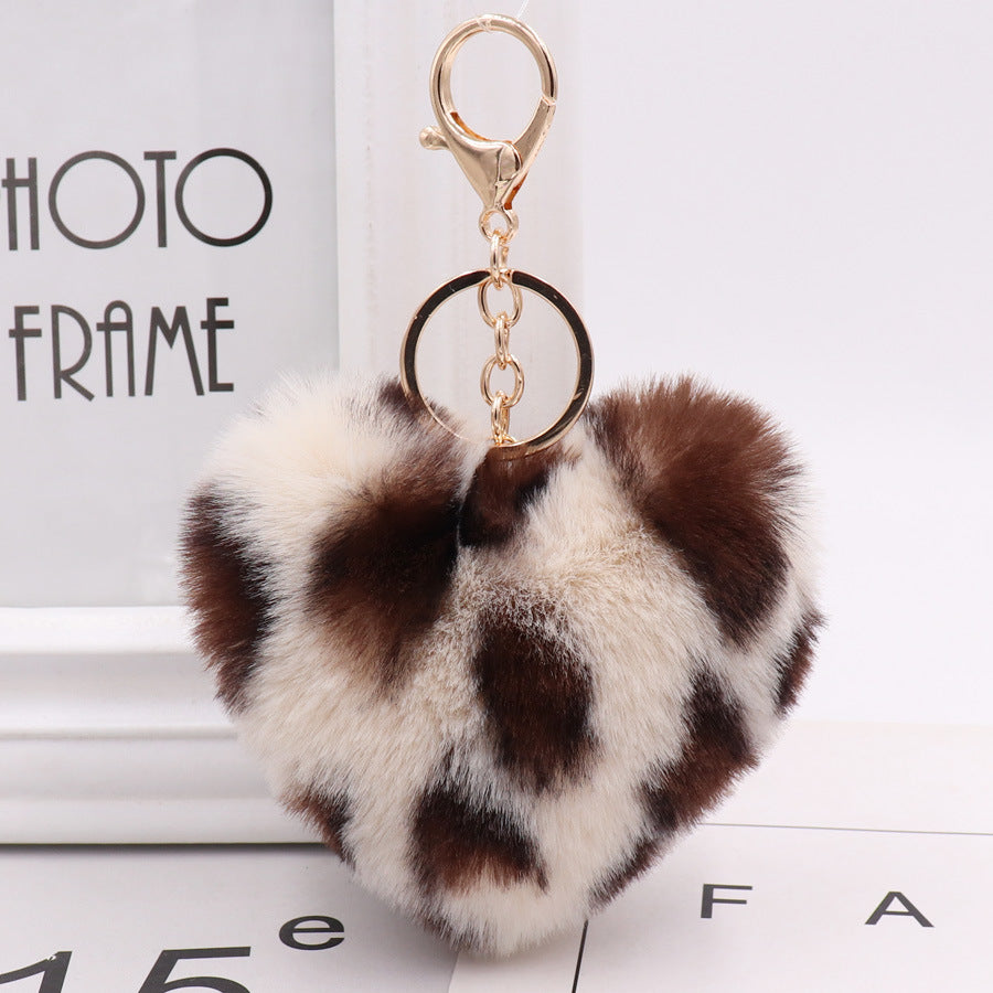 Portachiavi cuore in peluche