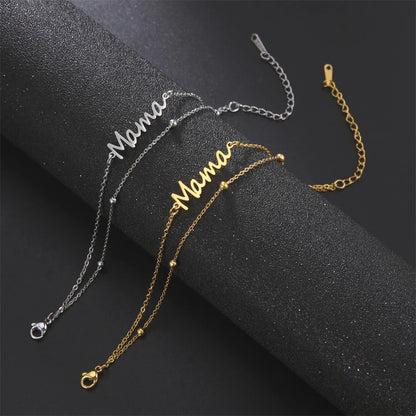 Braccialetto charm mamma titanio