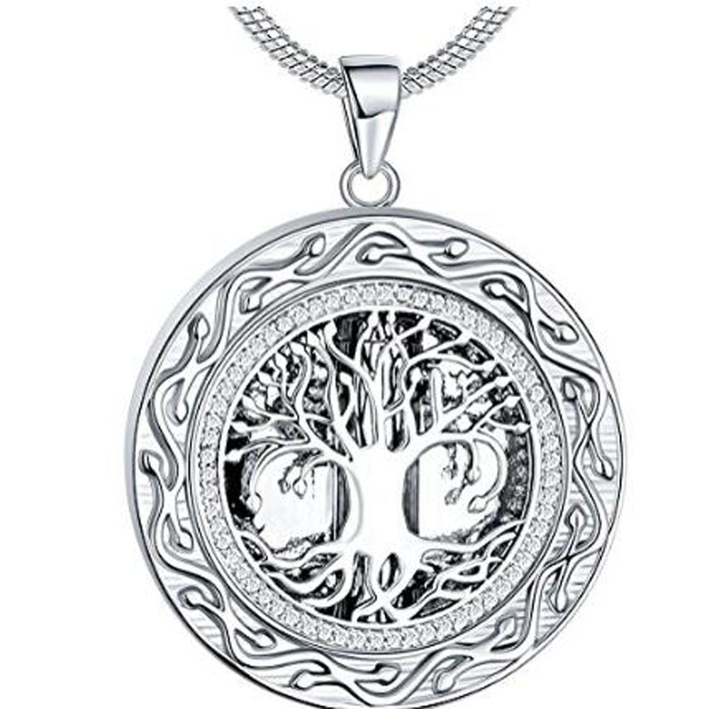 Collana albero della vita rotonda ricordo