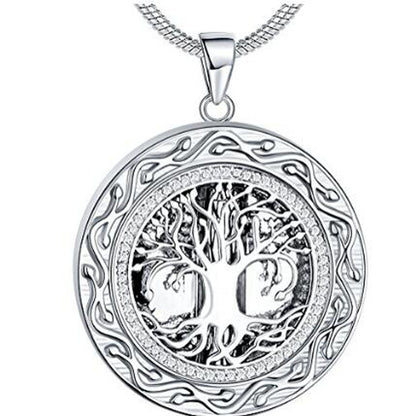 Collana albero della vita rotonda ricordo