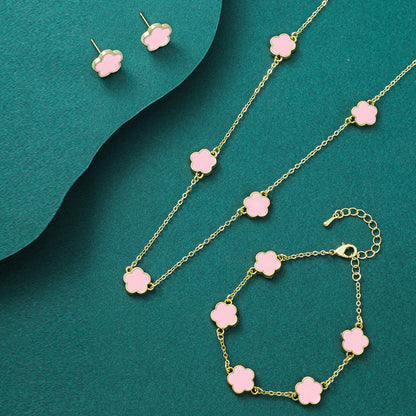 Set gioielli fiore a cinque petali