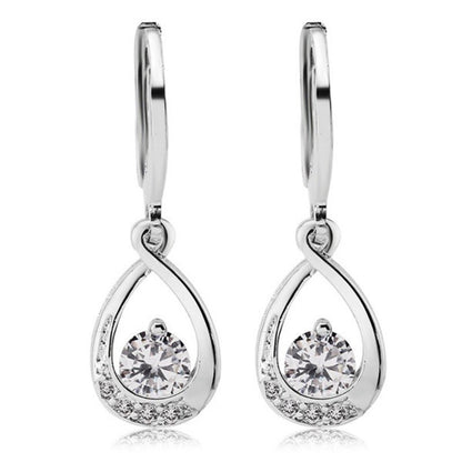 Orecchini goccia con zirconi da donna
