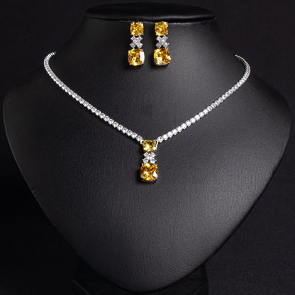 Orecchini quadrato zircone sposa