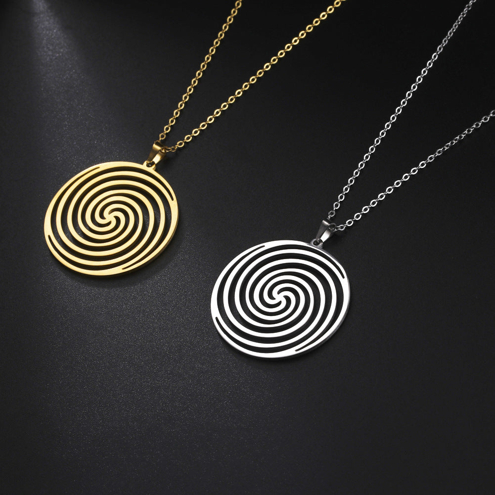 Collana ciondolo titanio vortice