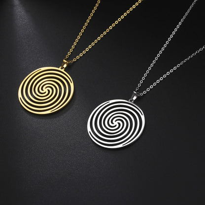 Collana ciondolo titanio vortice
