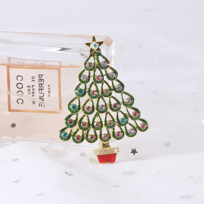 Spilla albero di Natale in lega
