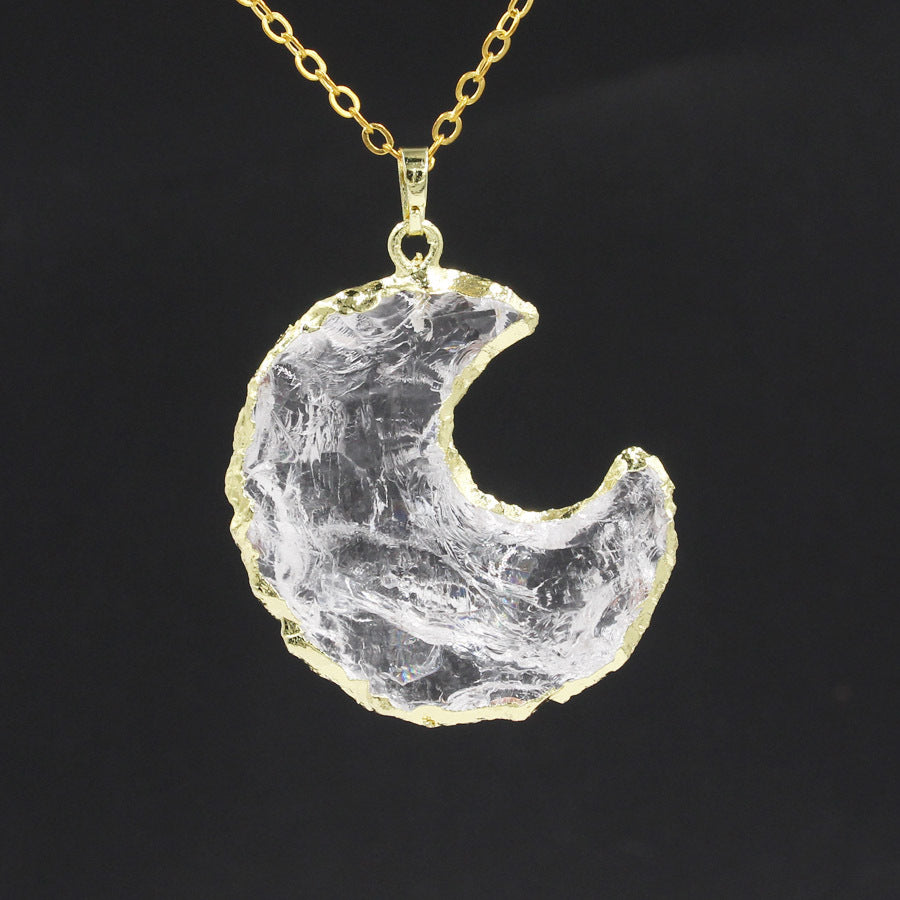 Pendente stella e luna sfaccettato