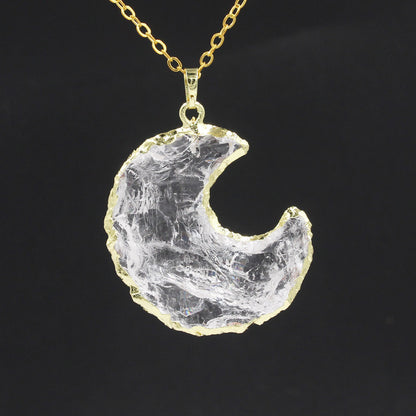 Pendente stella e luna sfaccettato