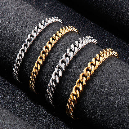 Bracciale catena cubana titanato