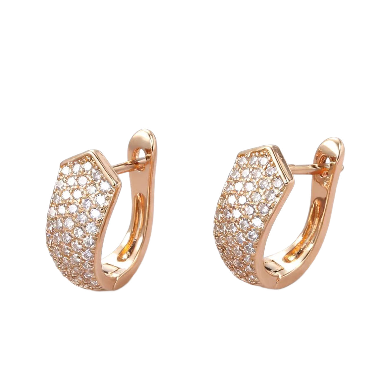 Orecchini zirconi oro champagne