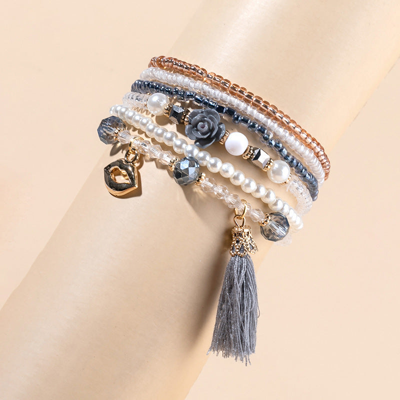 Bracciali boho con perline