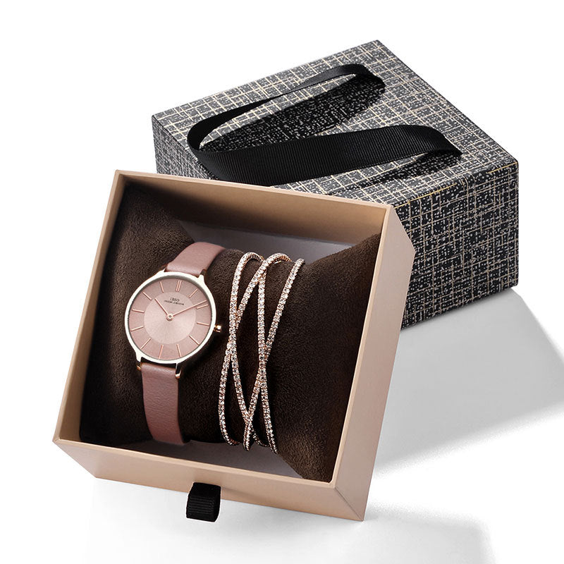 Orologio e bracciale di cristallo