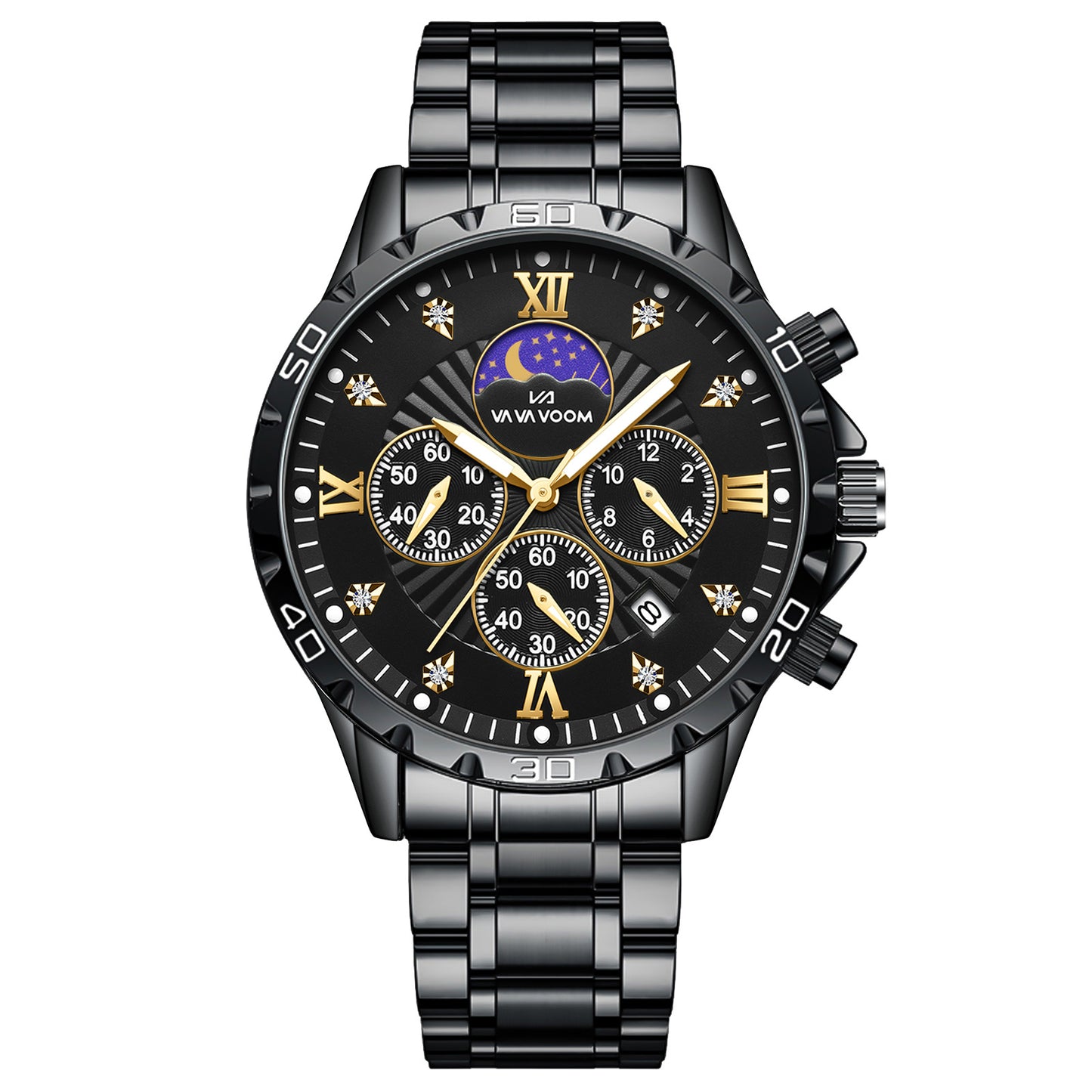 Orologio da uomo impermeabile con calendario luminoso