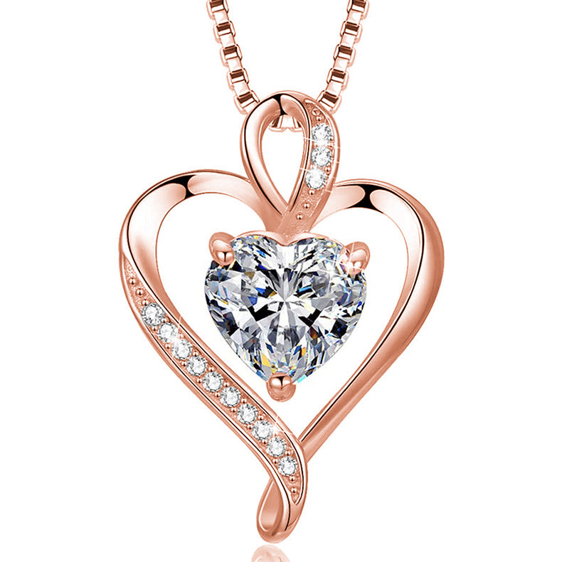 Collana croce e cuore