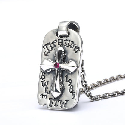 Collana Croce Argento Vintage