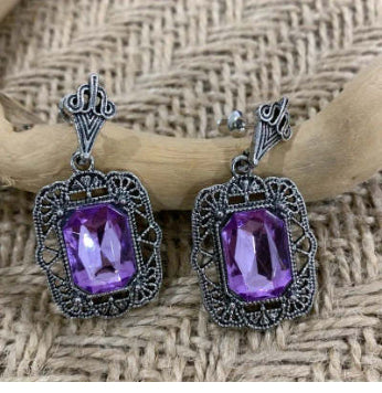 Gioiello rame zircone viola