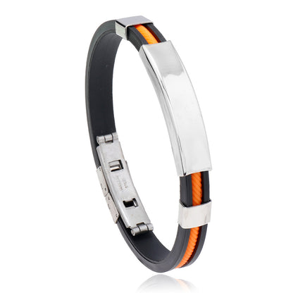 Bracciale titanio silicone