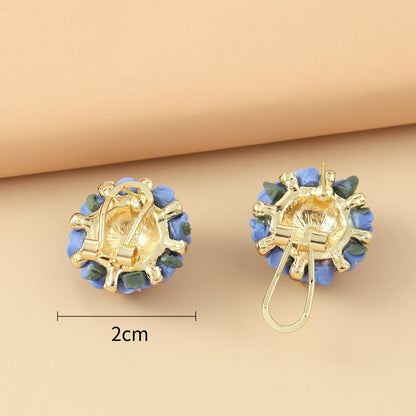 Orecchini fiore ceramica