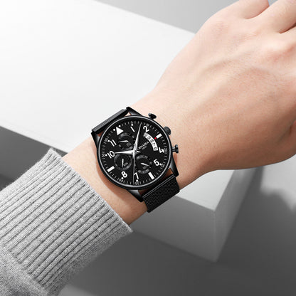 Orologio acciaio impermeabile da uomo semplice