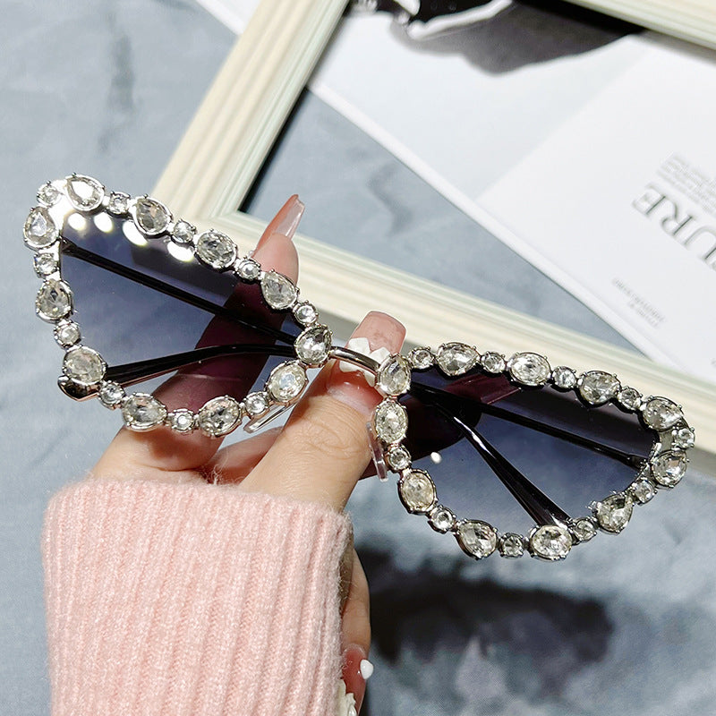 Occhiali cat-eye donna con strass
