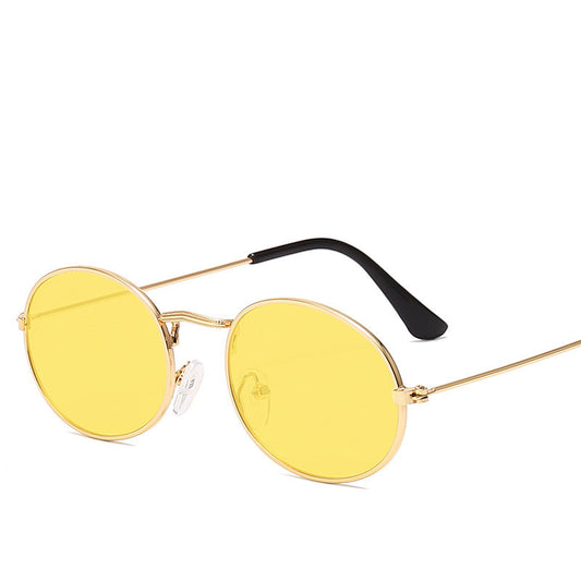 Occhiali da sole stile retrò montatura rotonda