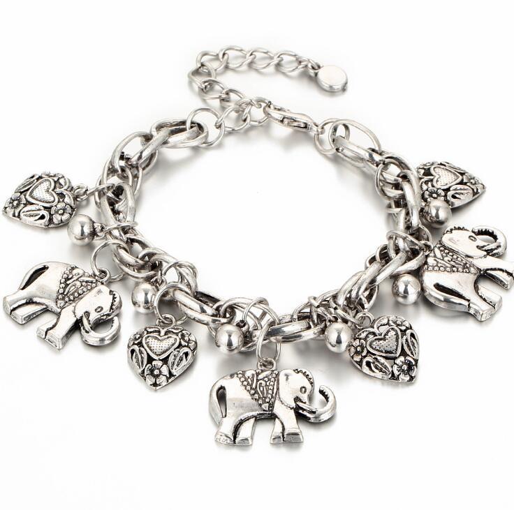 Cavigliera elefante vintage scolpita