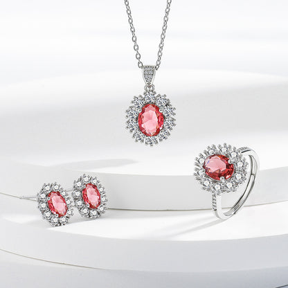 Set collana anello orecchini diamanti da donna