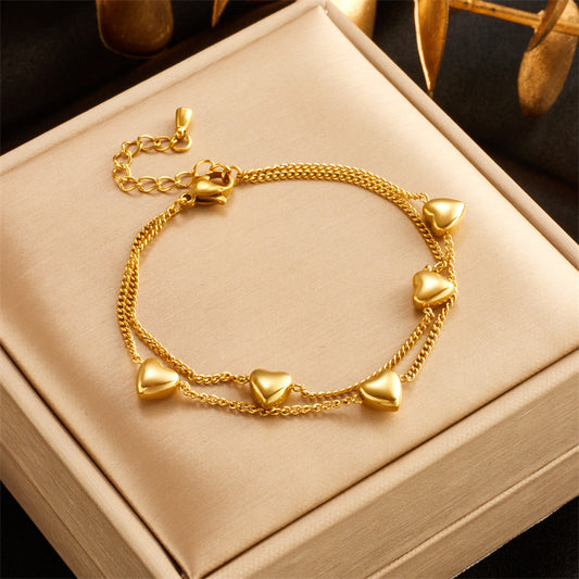 Bracciale catena doppio strato