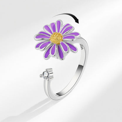Anello girevole viola