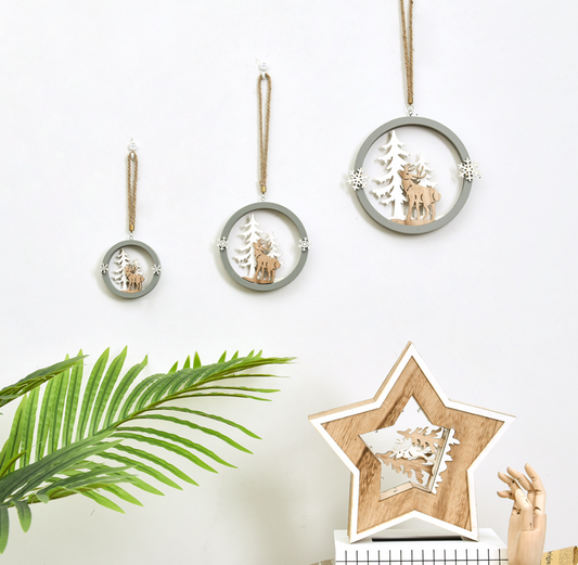 Collana corda canapa con alce