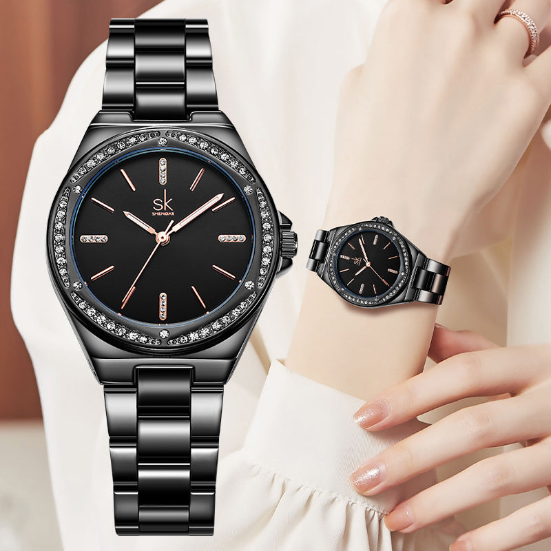 Orologio da donna al quarzo con zircone