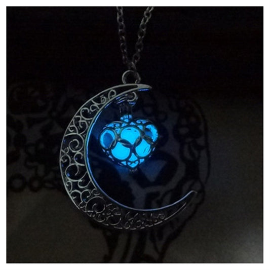 Collana fosforescente placcata argento