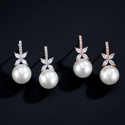 Orecchini zircone con intarsi micro
