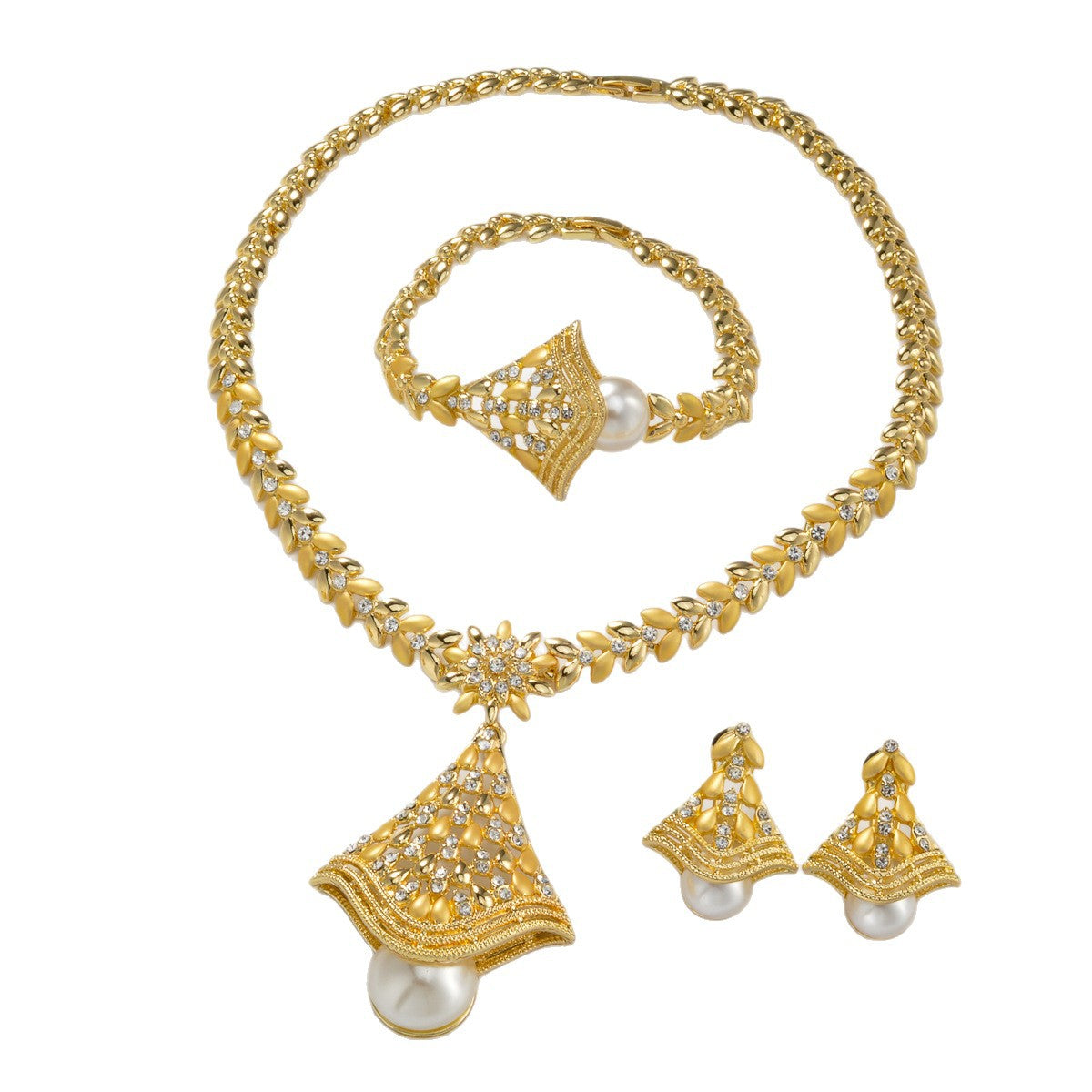 Collana foglie placcata oro