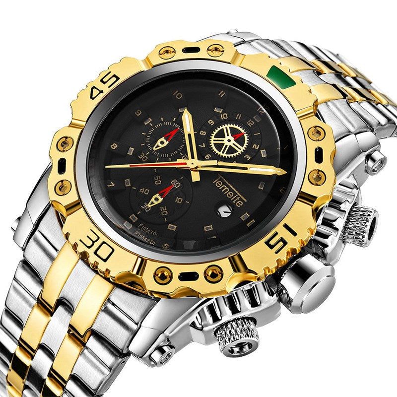 Orologio acciaio impermeabile quarzo con cinturino