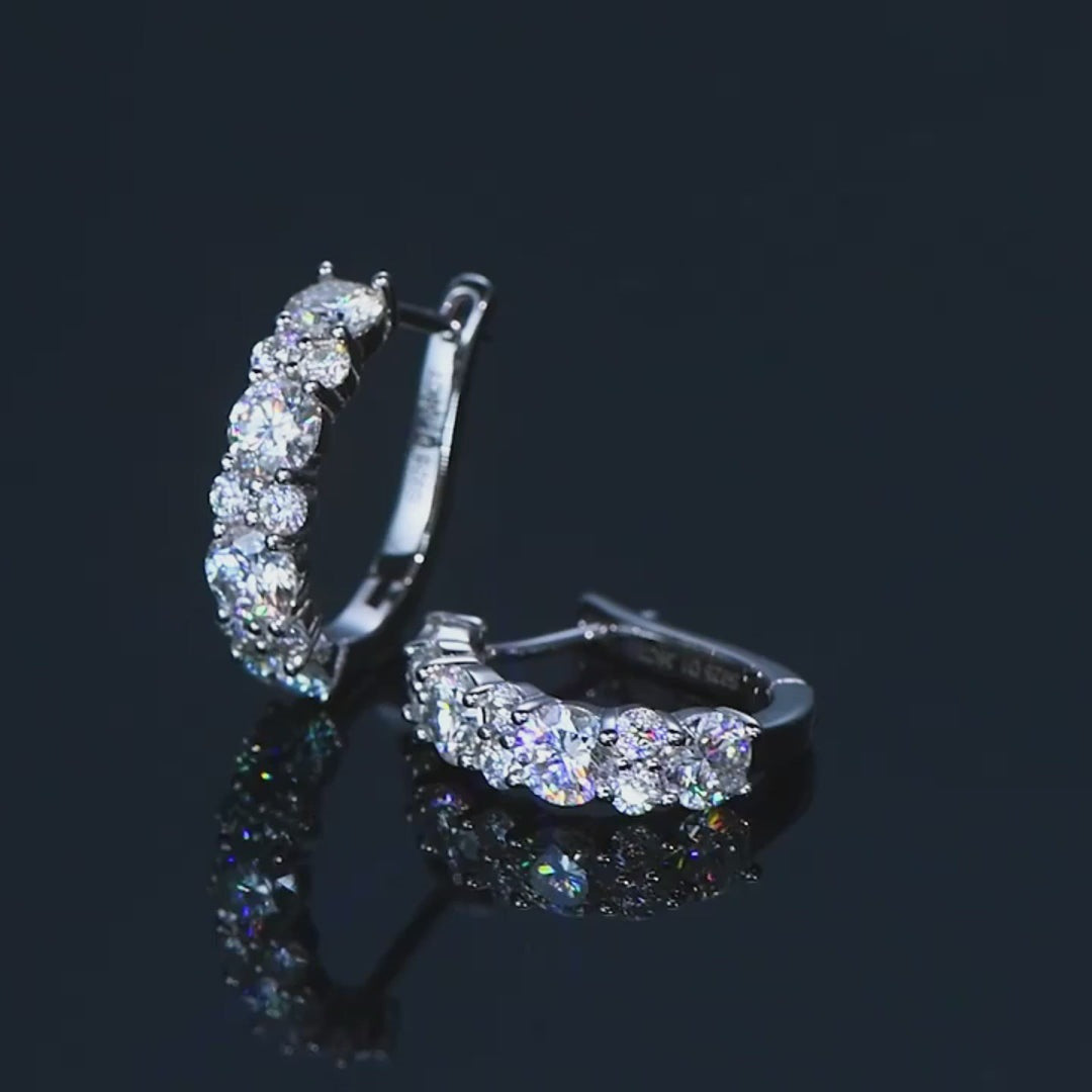 Orecchini zircone taglio europeo