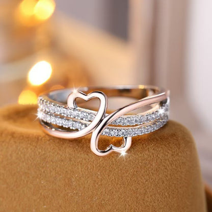 Anello Cuore Bicolore