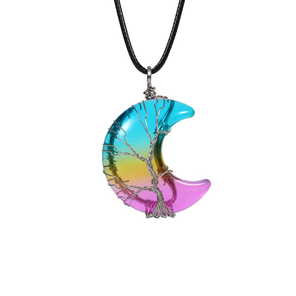 Collana luna e pietra naturale