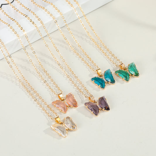 Collana farfalla cristallo