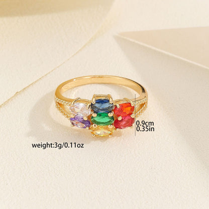 Anello zirconi colorati da donna