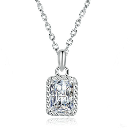 Collana quadrata d'argento